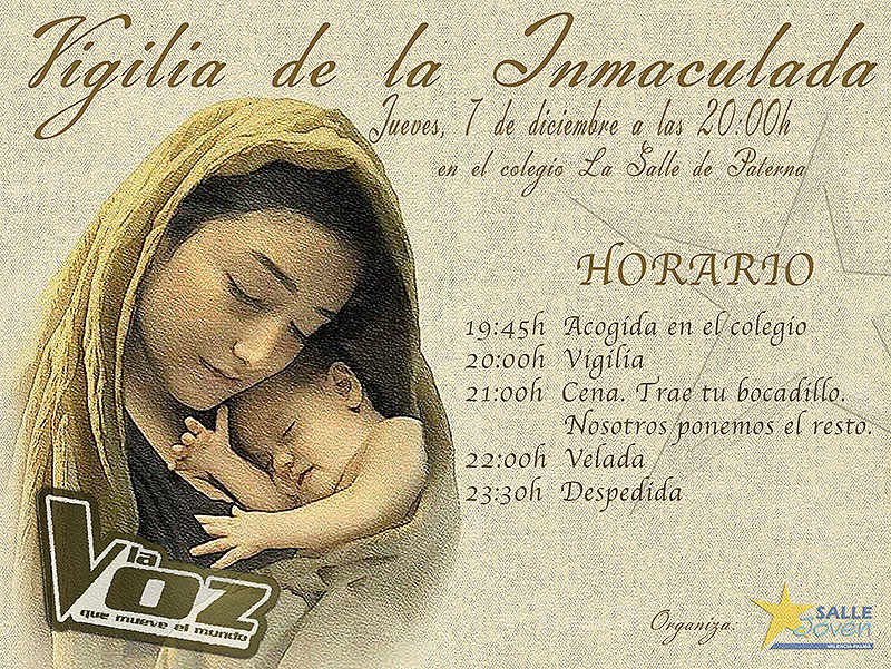 Vigilia de la Inmaculada en La Salle Paterna