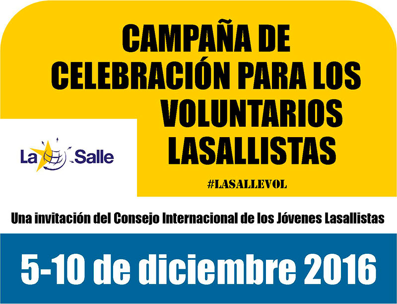 Jóvenes Lasalianos presenta una campaña internacional de celebración de voluntarios