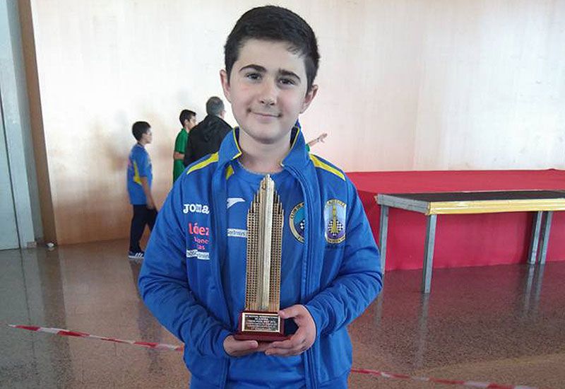 José García Molina, alumno de la Escuela Profesional La Salle de Paterna, campeón de España de Ajedrez por equipos