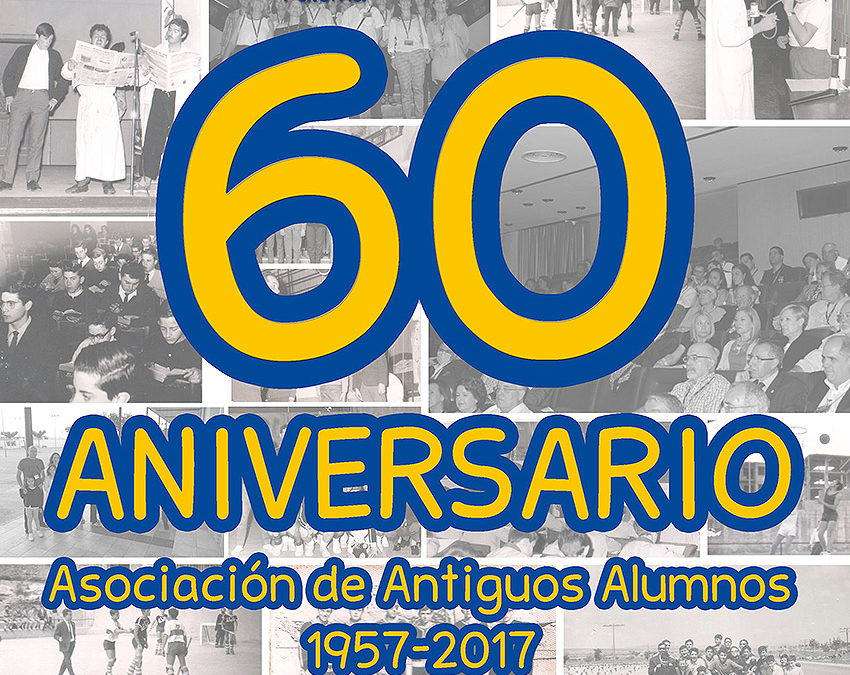 Cartel del 60 aniversario de la Asociación de Antiguos Alumnos del colegio La Salle de Paterna