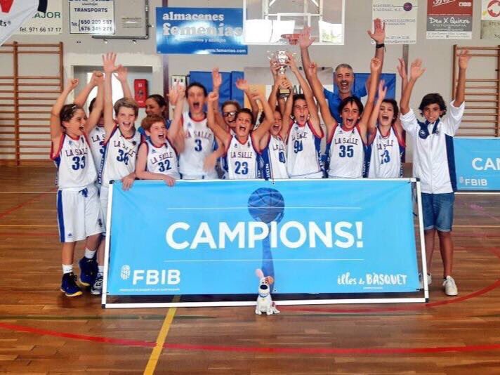 L’equip de bàsquet Mini Masculí A de La Salle Maó, campió de les Illes Balears