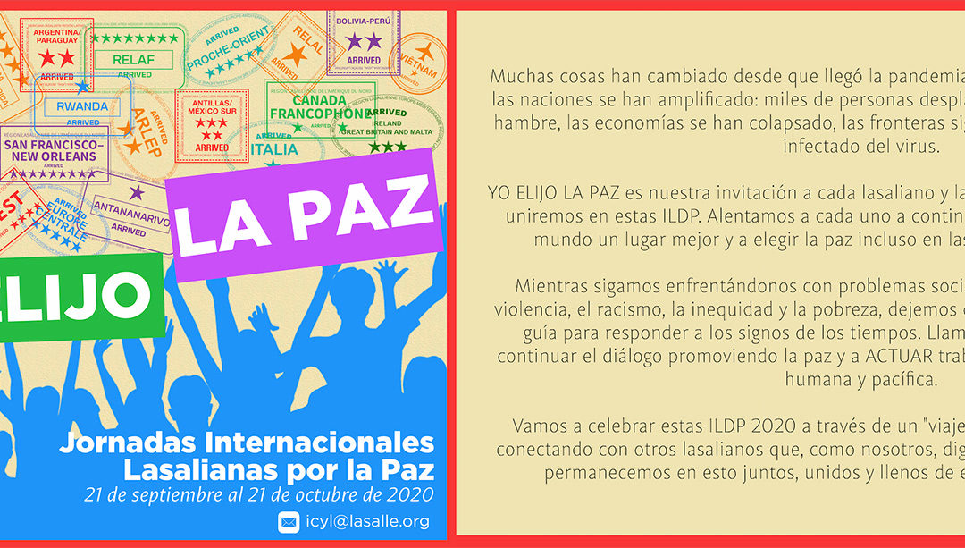 Jornadas Internacionales Lasalianas por la Paz, una llamada a cambiar el mundo